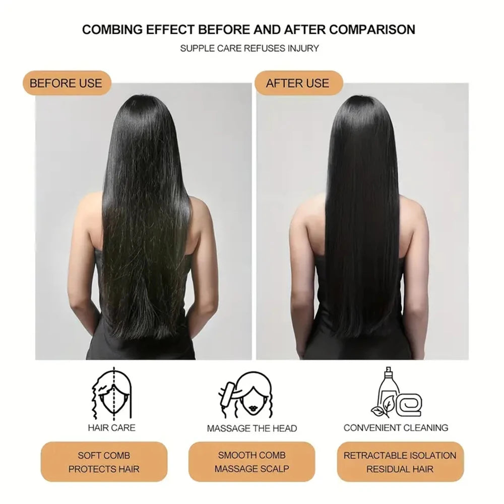 Telescopic Massage Airbag Comb Rotary Handles Cleaning Hair Brush Comb Air Cushion Comb Anti-static Hairdressing Styling Tools