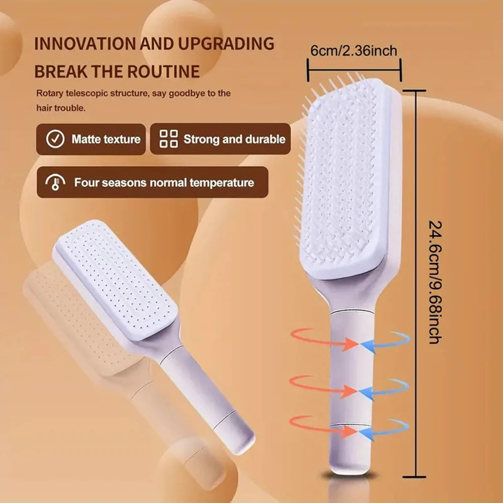 Telescopic Massage Airbag Comb Rotary Handles Cleaning Hair Brush Comb Air Cushion Comb Anti-static Hairdressing Styling Tools