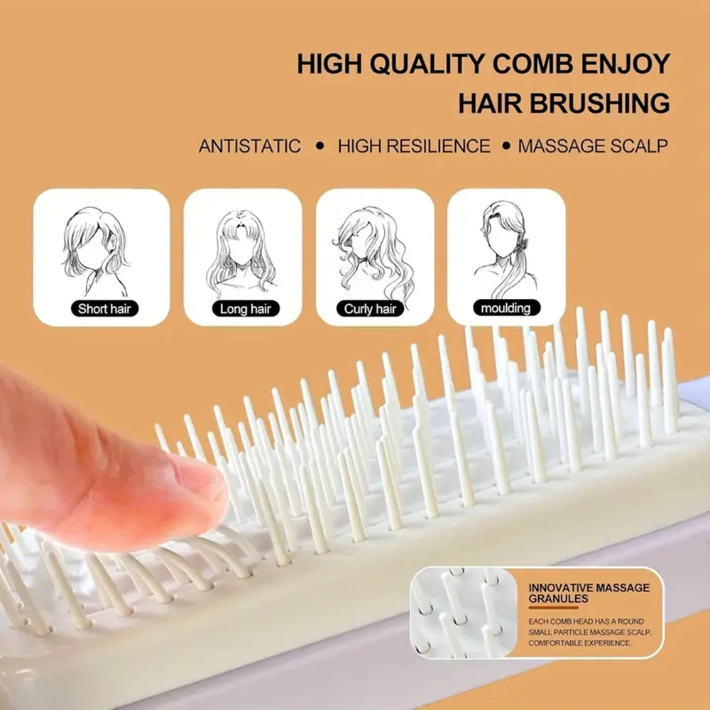Telescopic Massage Airbag Comb Rotary Handles Cleaning Hair Brush Comb Air Cushion Comb Anti-static Hairdressing Styling Tools