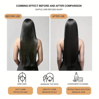 Telescopic Massage Airbag Comb Rotary Handles Cleaning Hair Brush Comb Air Cushion Comb Anti-static Hairdressing Styling Tools